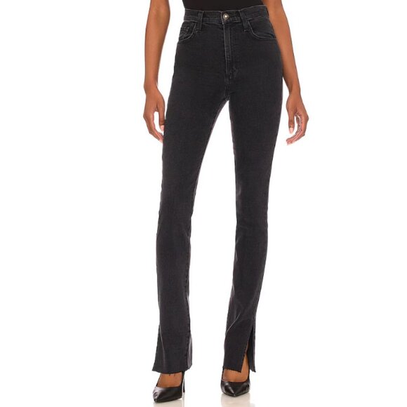 FAVORITE DAUGHTER Valentina Super High Rise Tower Jeans in Black Women's Size 29 - Picture 13 of 13